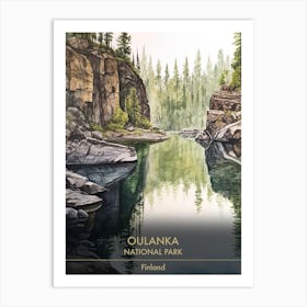 Oulanka National Park Finland Watercolour 4 Art Print