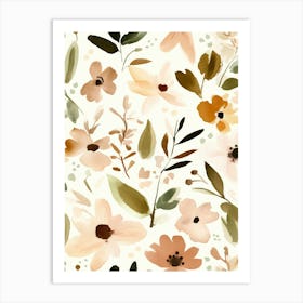 Pastel Flower Collection No 2 Art Print