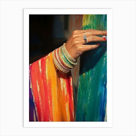 Woman's Hand With Bangles Painting Art Print