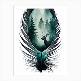 Deer Feather Canvas Print Art Print