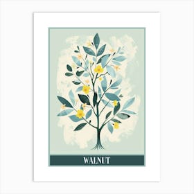 Walnut Tree Flat Illustration 8 Poster Art Print