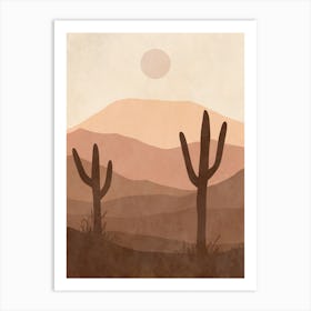 Sunset In The Desert 6 Art Print