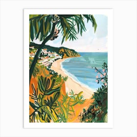 Travel Poster Happy Places Malibu 4 Art Print