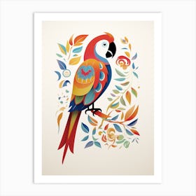 Scandinavian Bird Illustration Macaw 1 Art Print