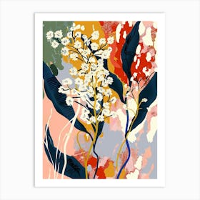 Colourful Flower Illustration Babys Breath 2 Art Print