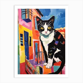 Painting Of A Cat In Essaouira Morocco 1 Art Print