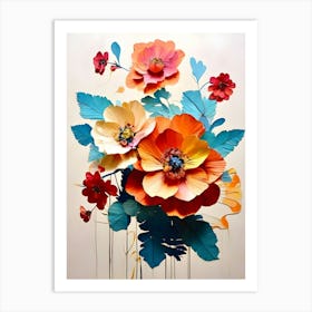 Paper Flowers 25 Art Print