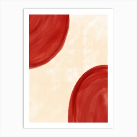 Red Circles Art Print