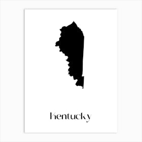 Kentucky State Map Art Print