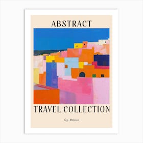Abstract Travel Collection Poster Fez Morocco 2 Art Print