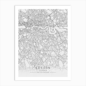 London City Map Canvas Print Art Print