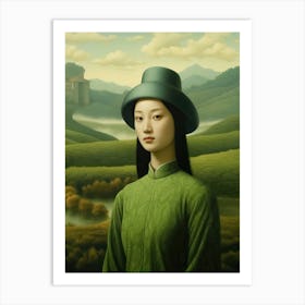 Woman In A Hat Art Print