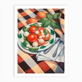 Caprese Salad Still Life Painting Art Print