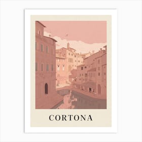 Cortona Vintage Pink Italy Poster Art Print