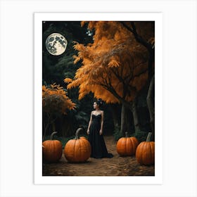 Halloween Full Moon Art Print