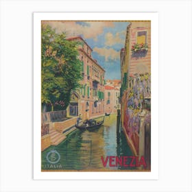 Venice Italy Vintage Travel Poster 1 Art Print
