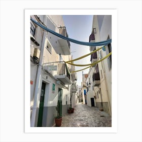 Narrow Street In Ibiza Art Print