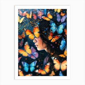 Butterflies In The Sky Art Print