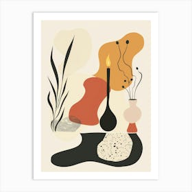 Abstract Objects Collection Flat Illustration 10 Art Print