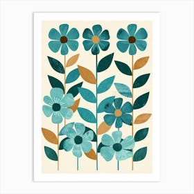 Blue Flowers 65 Art Print