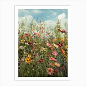 Wild Flowers Knitted In Crochet 9 Art Print