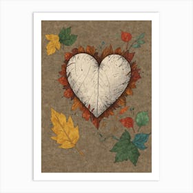 Autumn Heart 4 Art Print