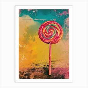Rainbow Lollipop Retro Photo Art Print