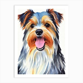 Silky Terrier 2 Watercolour Dog Art Print