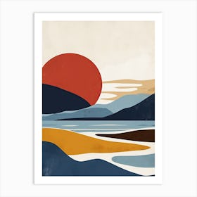 Sunset In The Norway Mountains Art Print