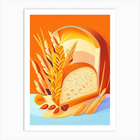 Oat Bran Bread Bakery Product Matisse Inspired Pop Art 2 Art Print