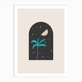 Minimal Boho Palm Tree Art Print