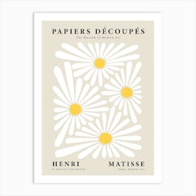 Matisse Inspired Botanical Daisies Art Print