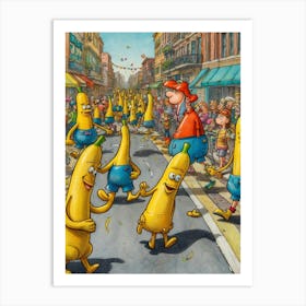 Bananas On The Street Art Print