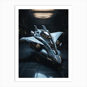 Futuristic Spaceship Art Print