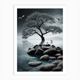 Tree In The Water 1 Art Print