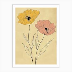 Chandigarh Flower Market Boho Minimalist Style Art Print