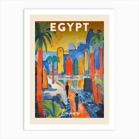 Luxor Egypt 3 Fauvist Painting  Travel Poster Art Print