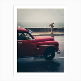 Waiting In The Rain Havana Art Print