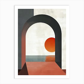 Archway To The Sea, Minimalism Art Print