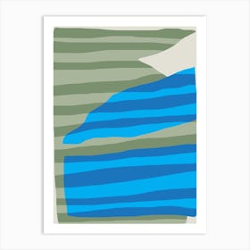 Abstract Stripe Minimal Collage Art Print
