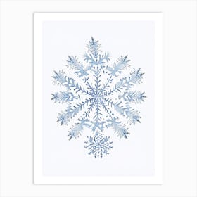 Intricate, Snowflakes, Pencil Illustration 3 Art Print