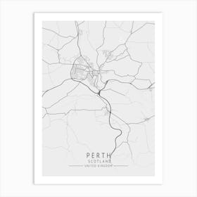 Perth Scotland Map Art Print