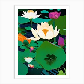 Lotus Flowers In Garden Fauvism Matisse 2 Art Print