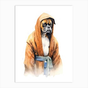 Boxer Dog As A Jedi 4 Art Print