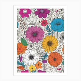 Floral Pattern 5 Art Print