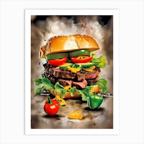 Burger Art Art Print