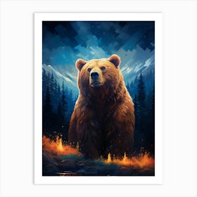 Bear In The Forest Art Print