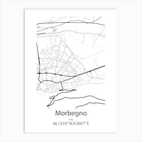 Morbegno,Italy Minimalist Map Art Print