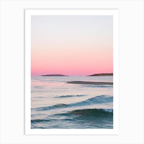 Cemaes Bay, Anglesey, Wales Pink Photography 1 Art Print