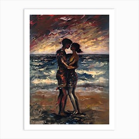 'Love At Sunset' Art Print